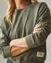 Women's Worn-In Relaxed French Terry Crew - Olive